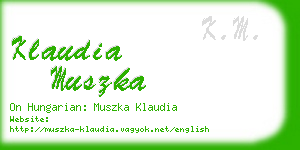 klaudia muszka business card